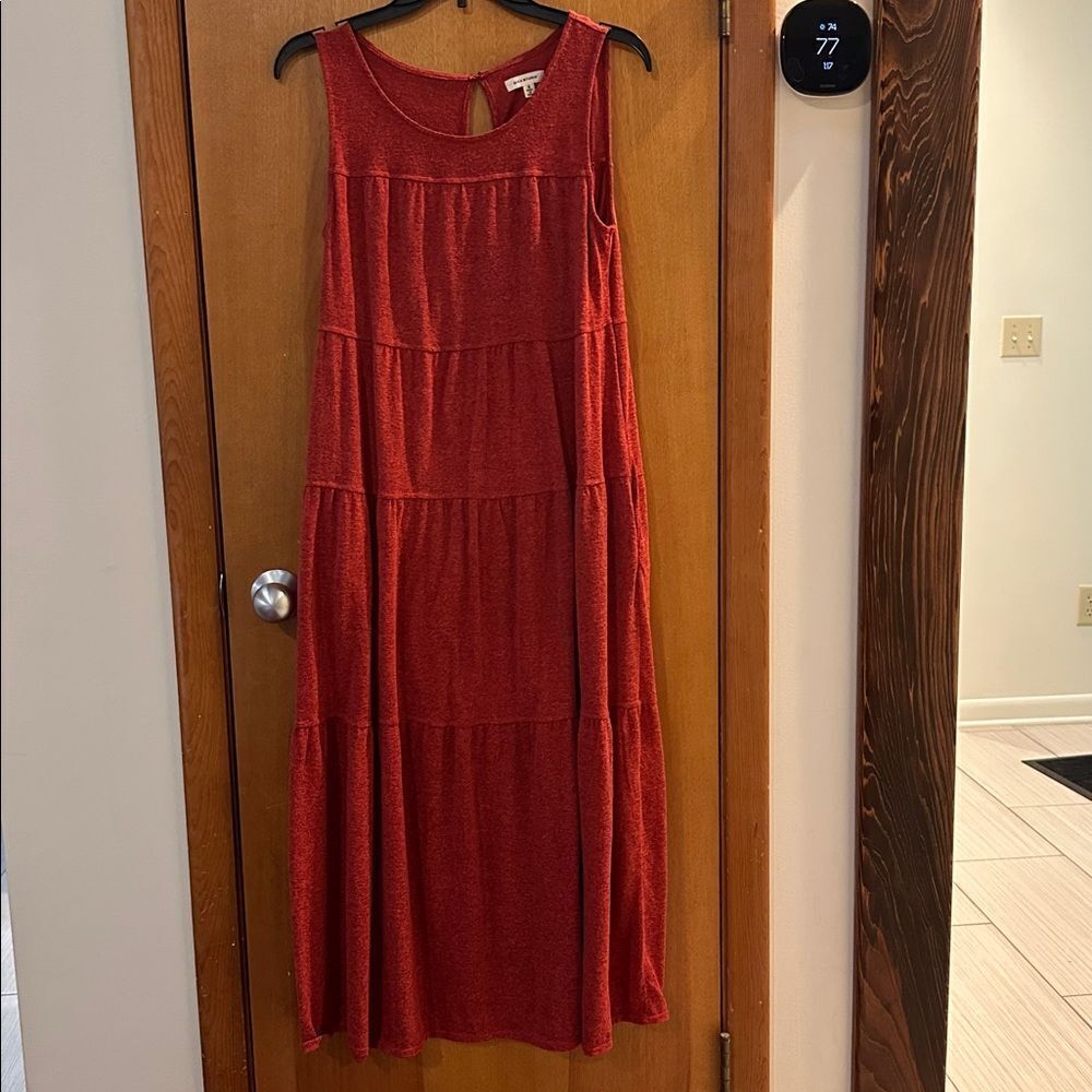 Max Studio Rust Red Sleeveless Dress